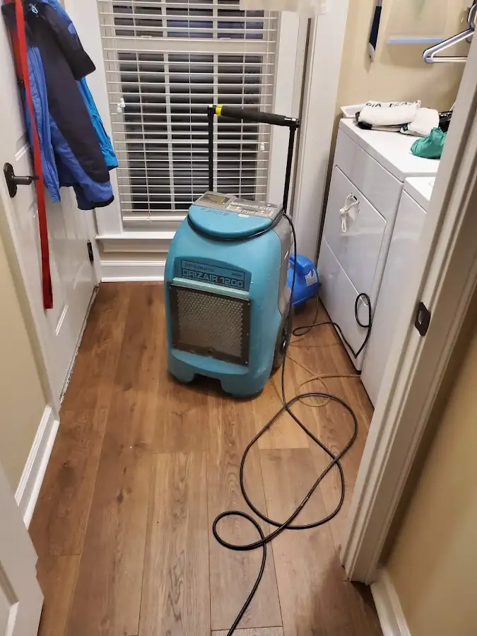 Commercial dehumidifier deployed for Flood Damage Cleanup in Oakland